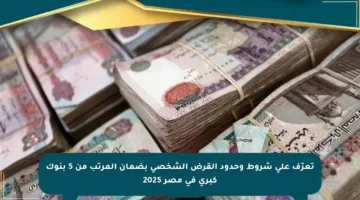 تعرّف على شروط وحدود القرض الشخصي بضمان المرتب من 5 بنوك كبرى في مصر 2025